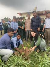 Planting of trees during the celebration of Environment day