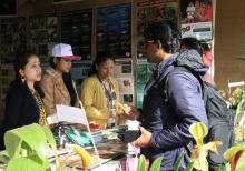 Staff of Meghalaya Biodiversity Board distribute pamplets, posters