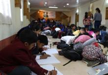 Students participating in the drawing and painting competition-6