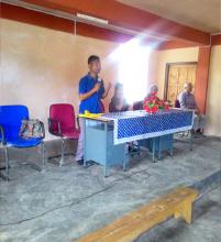 Dr. John Lakadong while delivering a speech