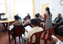BDO of Mawphlang, Mr. M. Challam adressing the Gram Sevak to colaborate with the Biodiversity Board
