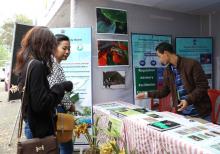 Staff of Meghalaya Biodiversity Board distribute posters, pamplets etc